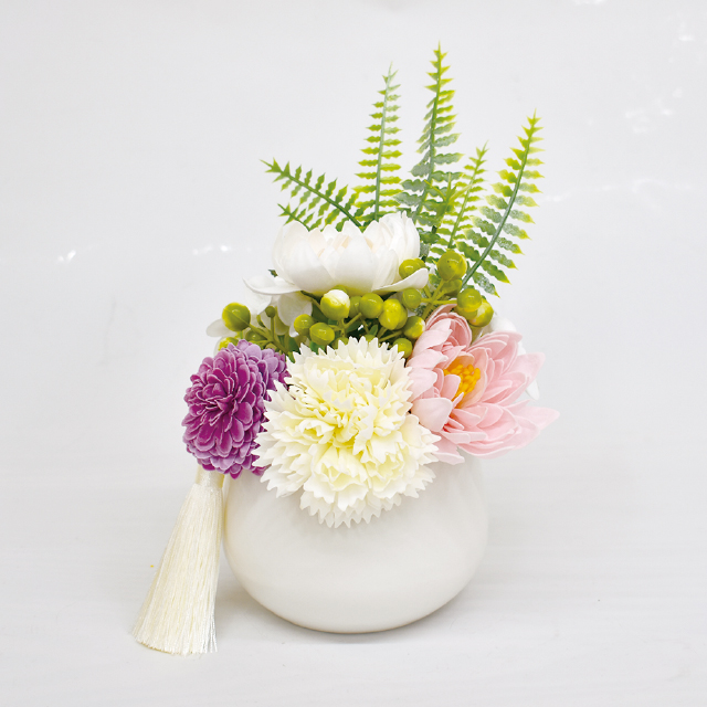 【S-091】ピンク　仏花やすらぎ